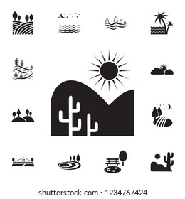 desert and cacti icon. Detailed set of landscapes icons. Premium graphic design. One of the collection icons for websites, web design, mobile app