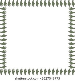 Desert cactus frame. Wild west Arizona border with empty space for your text
