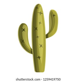 Desert cactus icon. Cartoon of desert cactus vector icon for web design isolated on white background