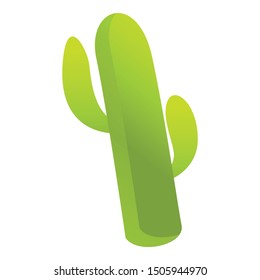 Desert cactus icon. Cartoon of desert cactus vector icon for web design isolated on white background