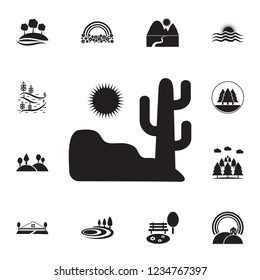 desert and cactus icon. Detailed set of landscapes icons. Premium graphic design. One of the collection icons for websites, web design, mobile app