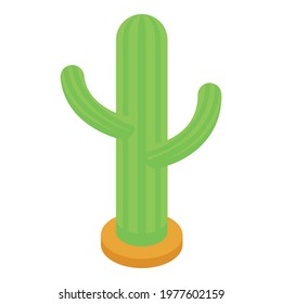 Desert cactus icon. Isometric of Desert cactus vector icon for web design isolated on white background