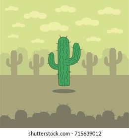 Desert Cactus Icon Logo