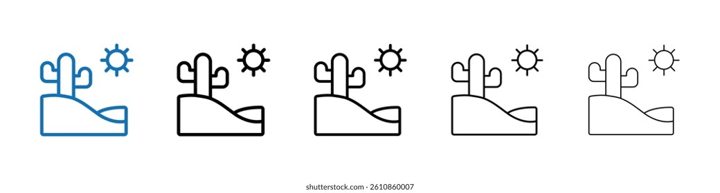 Desert cactus icon Outline vector logo for web ui