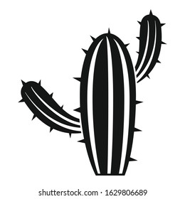 Desert cactus icon. Simple illustration of desert cactus vector icon for web design isolated on white background