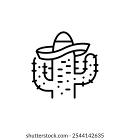 Desert cactus icon. Simple desert cactus icon for social media, app, and web design. Vector illustration