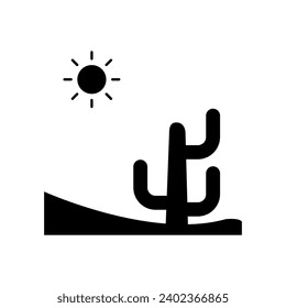 desert and cactus icon. vector Signs and symbols flat illustration on white background..eps