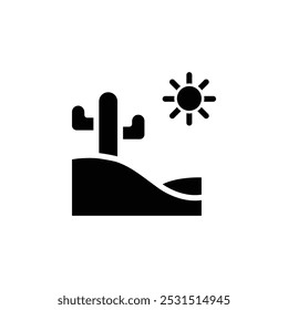 Desert cactus icon web design in vector