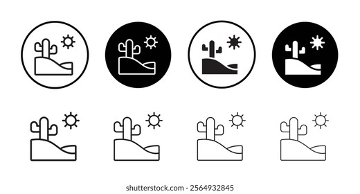Desert cactus icon web design in vector