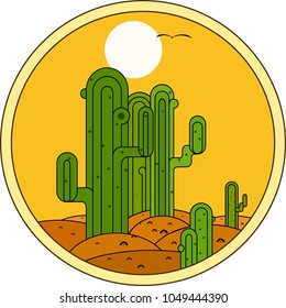 Desert cactus illustration