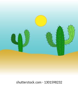 Desert cactus illustration