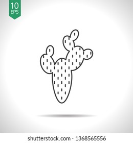 Desert cactus illustration. Plants vector icon