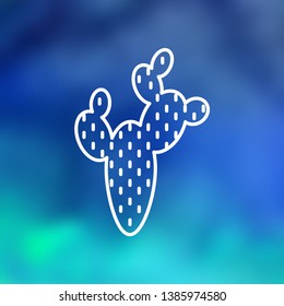 Desert cactus illustration. Plants vector icon