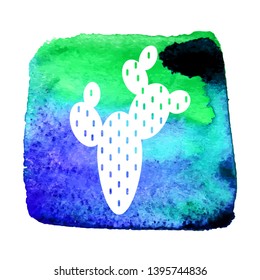 Desert cactus illustration. Plants vector icon