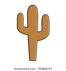desert cactus isolated icon