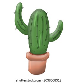Desert Cactus Plant icon vector illustration isolated in a white background