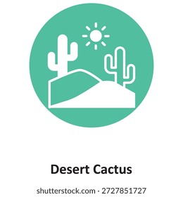 Icono de Vector de Cactus del desierto que puede modificar o editar fácilmente

