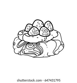 Desert, cake, vector illustration 