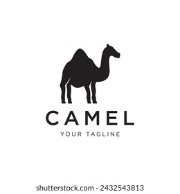 Desert camel animal logo design with creative ideas.