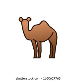 Desert camel icon. vector illustration. logo template. flat design style. eps10