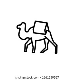 Wüstenkamelsymbol. Vektorillustration. Logo-Vorlage. flacher Designstil. eps10