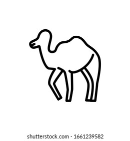 Icono del camello del desierto. ilustración vectorial. plantilla de logotipo. estilo de diseño plano. Pasos10