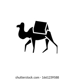 Desert camel icon. vector illustration. logo template. flat design style. eps10