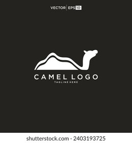 Desert camel logo icon vector design template