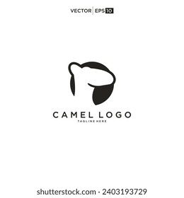 Desert camel logo icon vector design template