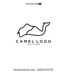 Desert camel logo icon vector design template