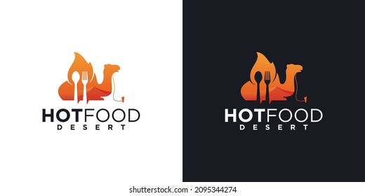 desert camel logo, reference food logo, restaurant, meat.