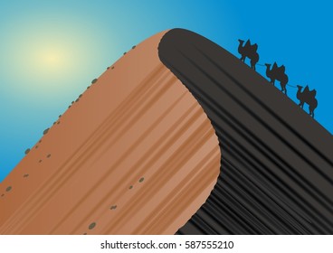 desert with camels