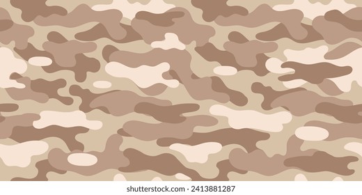 Patrón militar de camuflaje del desierto. Patrón de camuflaje vectorial para el diseño de ropa.