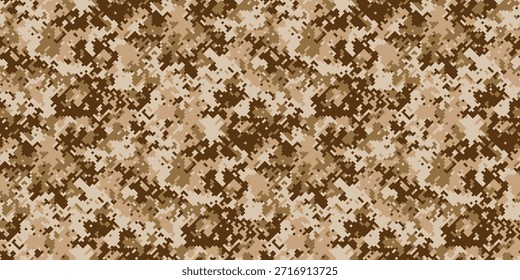 Patrón de camuflaje del desierto.  Textura digital Abstractas en tonos tierra apagados.  Ideal para fondos, textiles, diseños de temática militar y más.  Representa ocultación, estrategia y adaptabilidad.