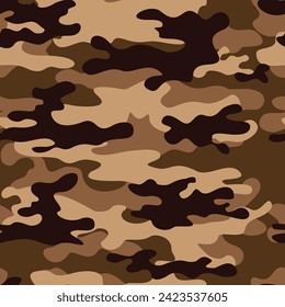 
desert camouflage pattern vector illustration military background, fashionable print, army uniform texture