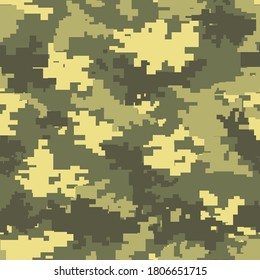 Desert camouflage seamless pattern. Pixel. Army camo. Military. Print