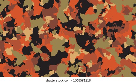 Desert camouflage seamless pattern. Vector military texture, army ?amo clothing while hunting illustration. Khaki design style for t-shirt.