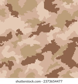 Camuflaje del desierto fondo vectorial sin fisuras. Patrón de vector