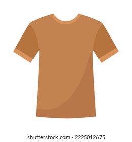Desert camouflage uniform T-shirt cartoon illustration. Brown clothing for soldiers or officers, clothes for combat or battle isolated on white background. Army, uniform, protection concept