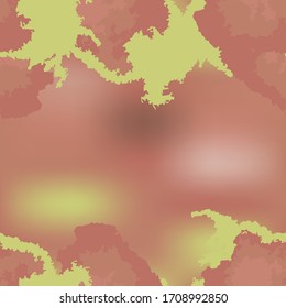 Desert camouflage of various shades of pink, green and brown colors. It is a colorful seamless pattern that can be used as a camo print for clothing and background and backdrop or computer wallpaper