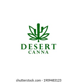 Desert Cannabies Logo Design Vector