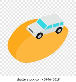 Desert car isometric icon 3d on a transparent background vector illustration