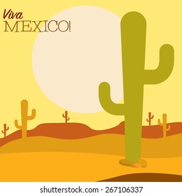 Desert Cinco De Mayo card in vector format.