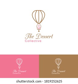 The Desert Collective Logo Design Template With Big Balloon.