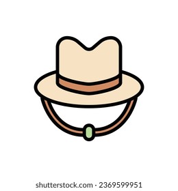 Desert Cowboy Hat Icon Vector Illustration