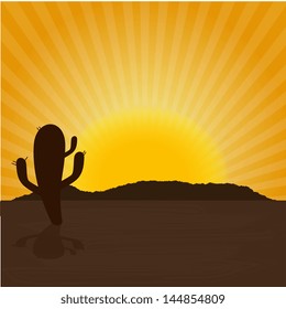 desert design over sunny background vector illustration