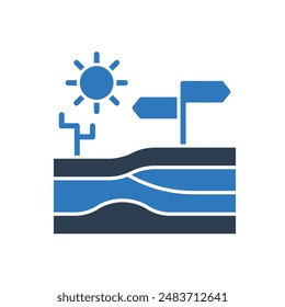 Desert Direction Icon Sign Symbol