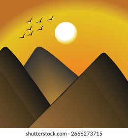 Dibujo del desierto para el fondo del negocio