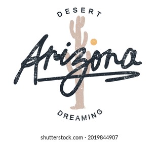 Desert dreaming vector artwork for apparel and others. cactus sticker design.