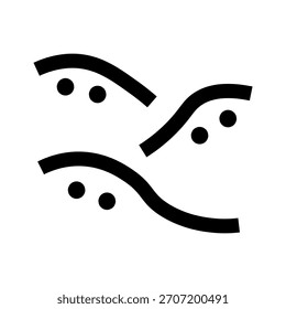 Icono de la duna del desierto sobre fondo blanco